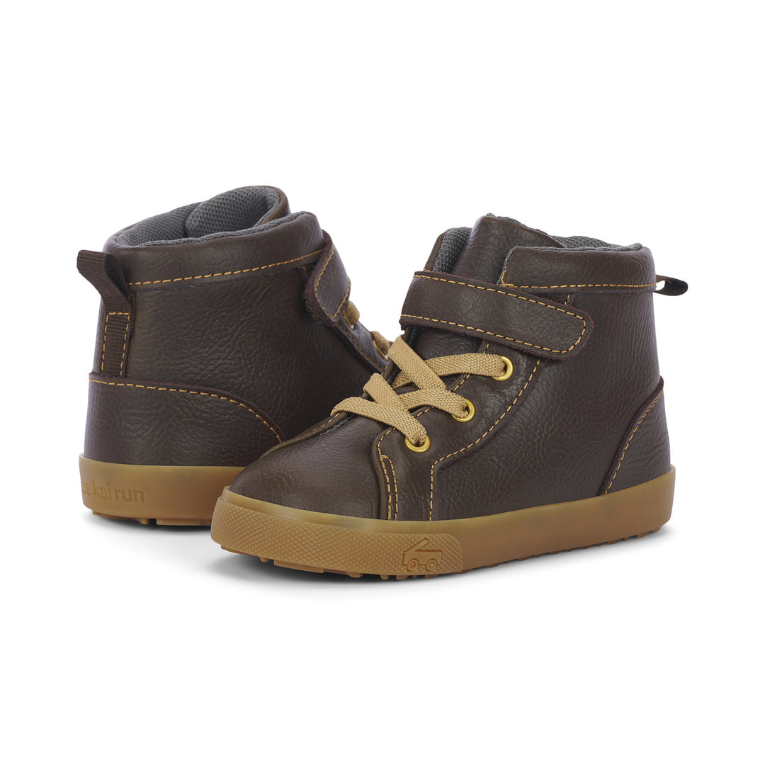 See Kai Run Hudson High Top - Chocolate Brown