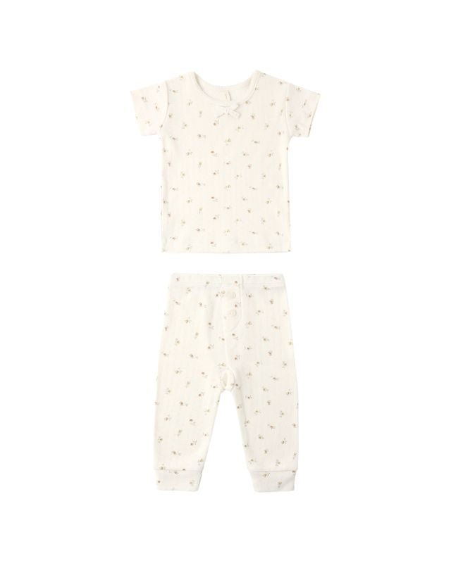 Quincy Mae Pointelle Tee + Legging - Petit Fleur