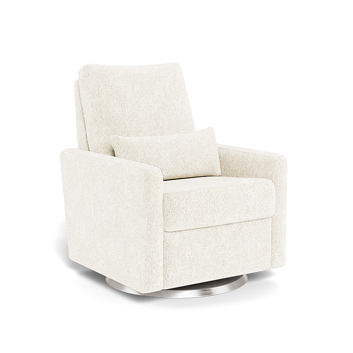 Monte Design Motorized Matera Glider Recliner - Brushed Steel Swivel Base