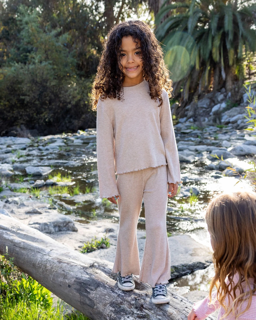 Feather 4 Arrow Meadow Bell Bottom Pant - Cocoa Brushed Rib