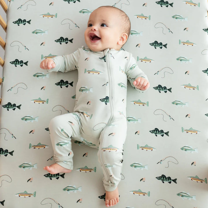Kyte Baby Zippered Romper - Fishing