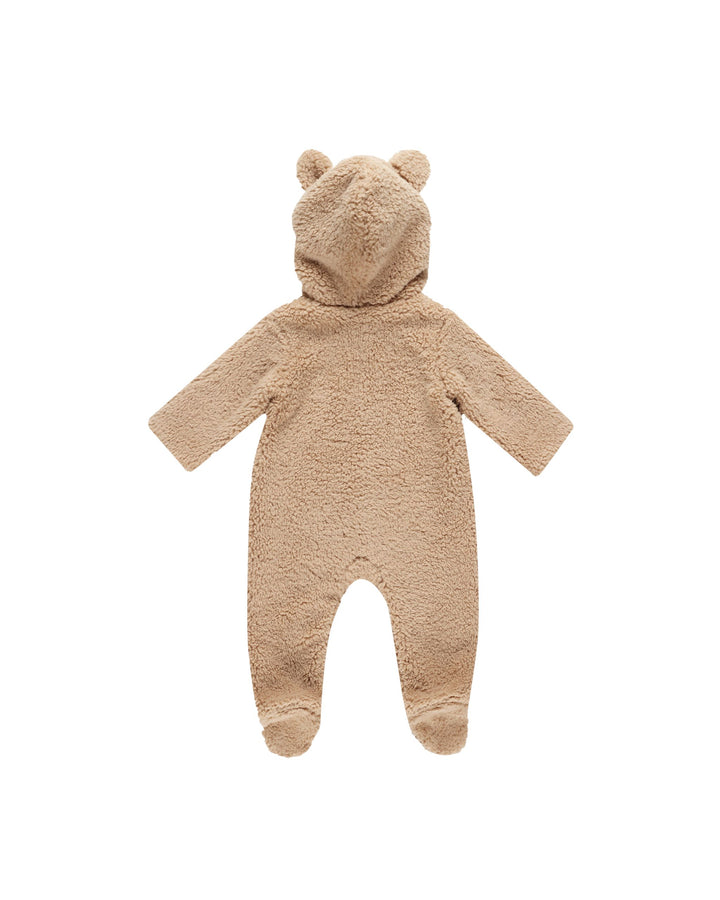 Quincy Mae Bear Jumpsuit - Beige