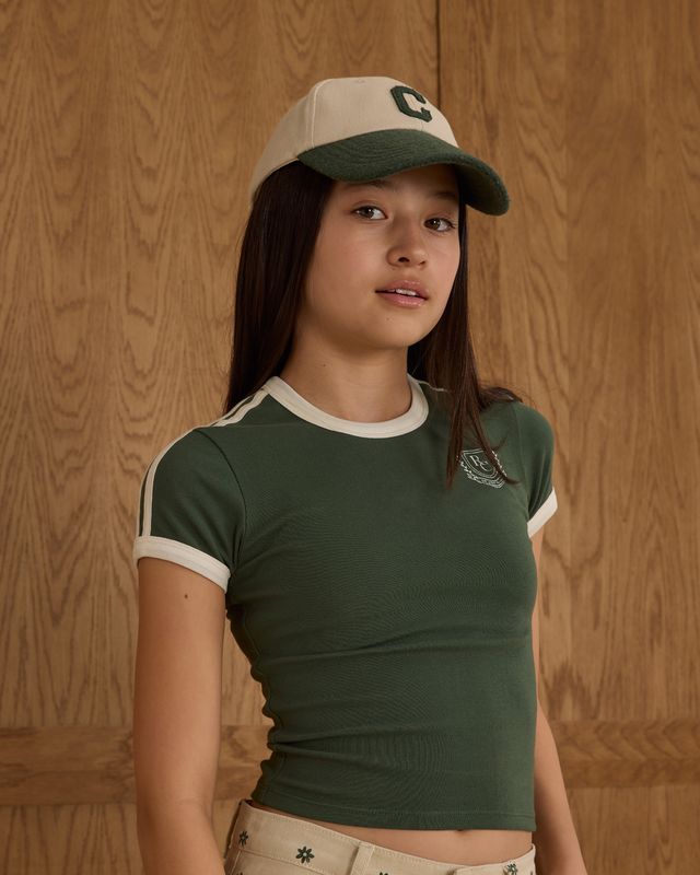 Rylee + Cru Teen Jersey Tee - Green