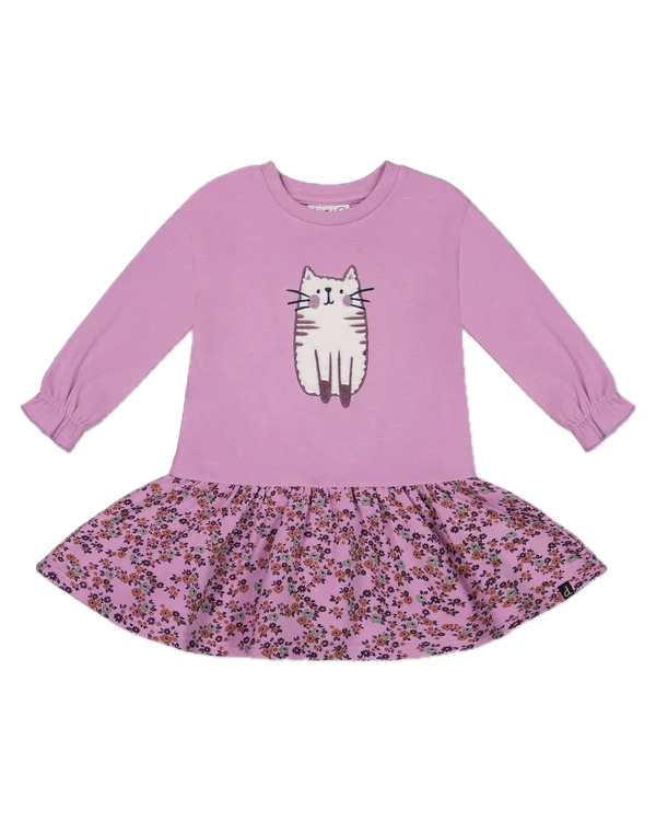 Deux Par Deux Lilac Little Flowers Dress