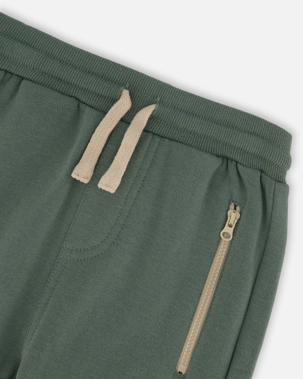 Deux Par Deux Fleece Sweatpants - Forest Green