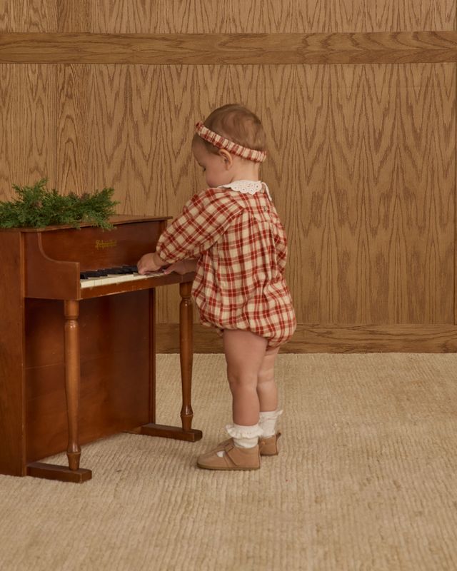 Rylee + Cru Heidi Romper - Red Plaid