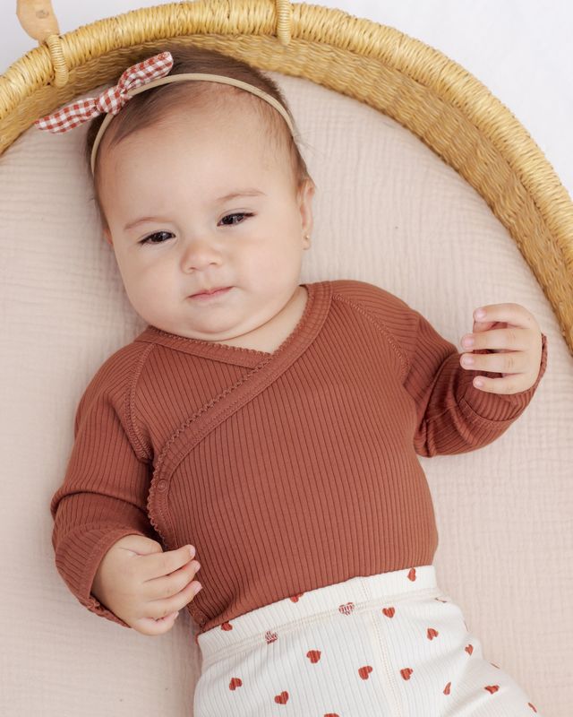 Quincy Mae Side Snap Bodysuit - Red