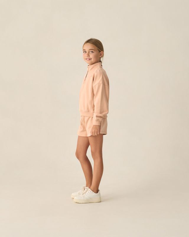 Rylee + Cru Half Zip Sweatshirt - Melon