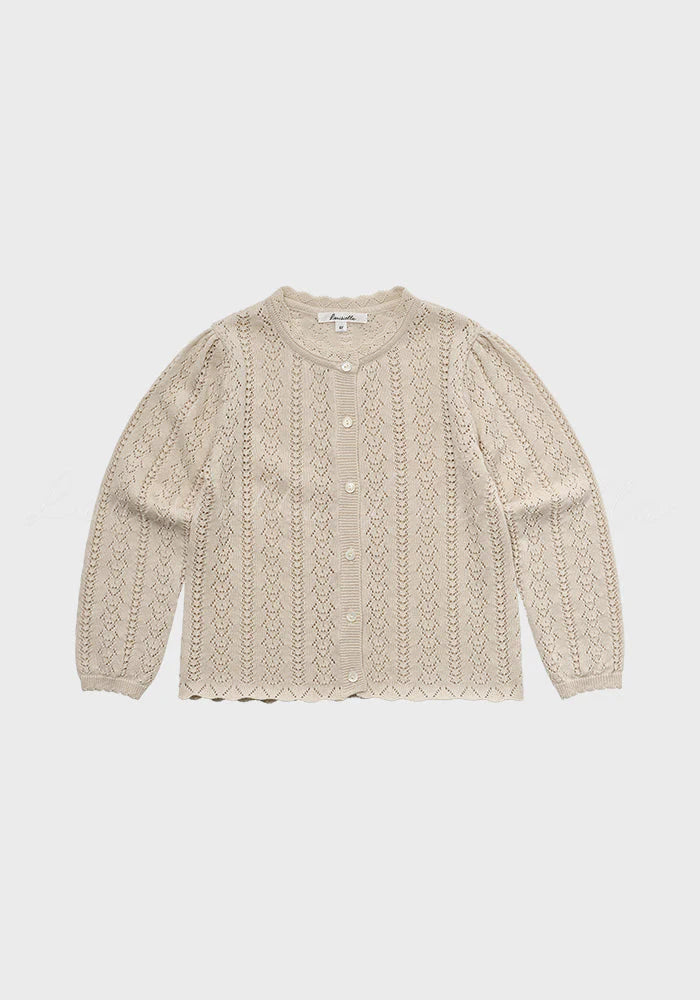 Louisiella Roselia Knit Cardigan - Light Beige