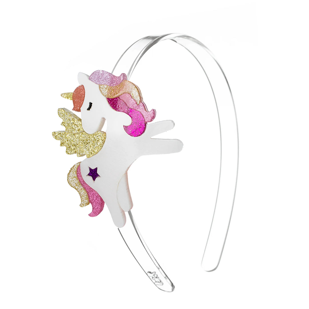 Lilies & Roses Unicorn Glitter Winged Headband
