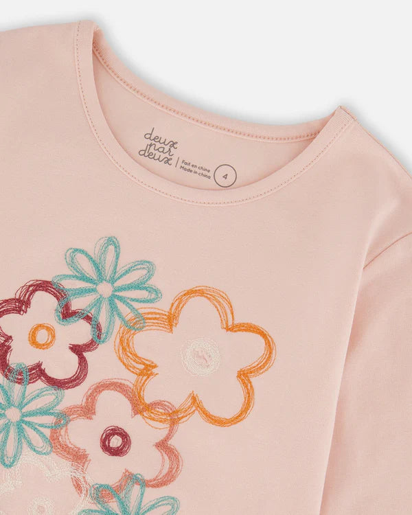 Deux Par Deux Big Flowers Organic Tee