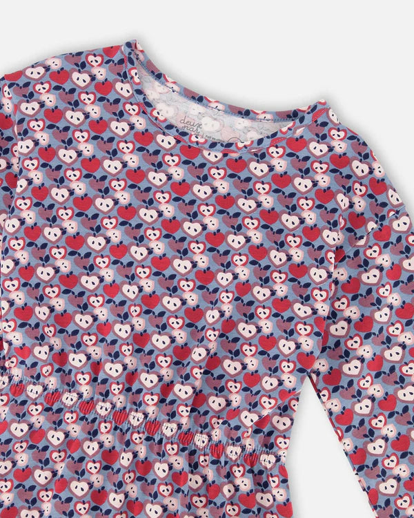 Deux Par Deux Mini Apples Organic Flounce Dress