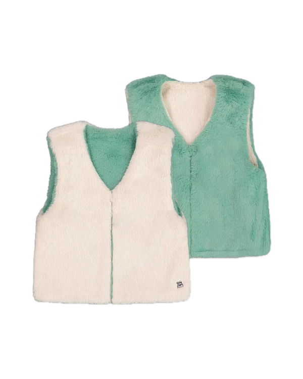 Deux Par Deux Reversible Faux Fur Vest