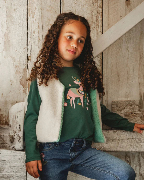 Deux Par Deux Reversible Faux Fur Vest