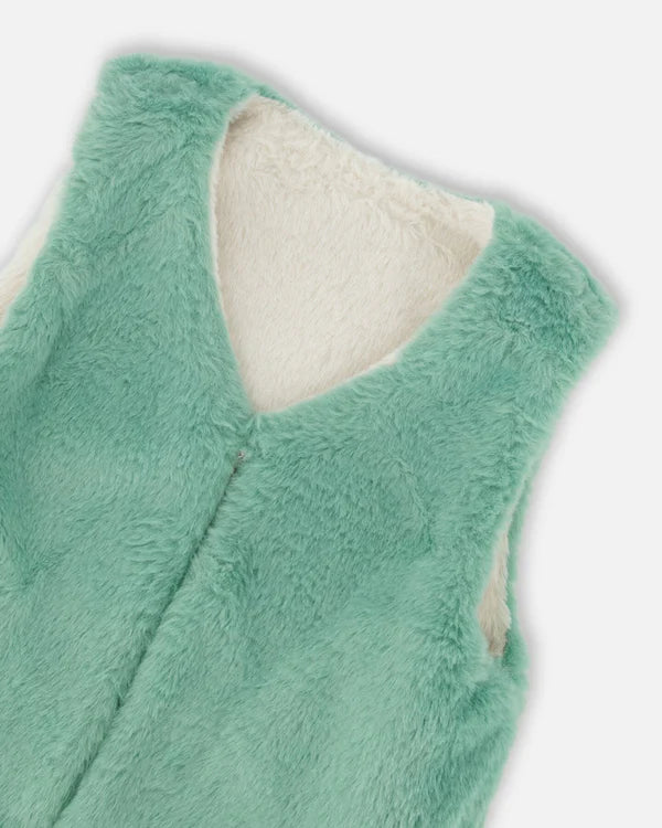 Deux Par Deux Reversible Faux Fur Vest