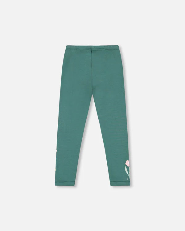 Deux Par Deux Flower Leggings - Jasper