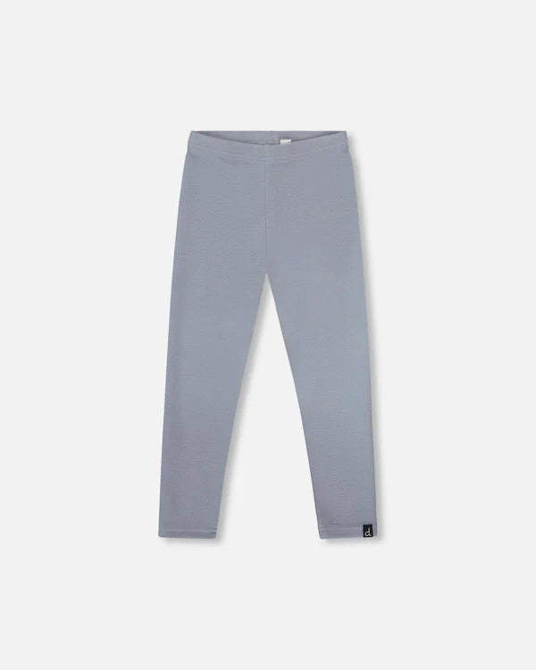 Deux Par Deux Super Soft Ribbed Leggings - Grey Blue