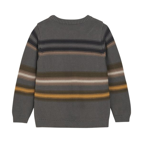 Minymo Striped Sweater - Gargoyle