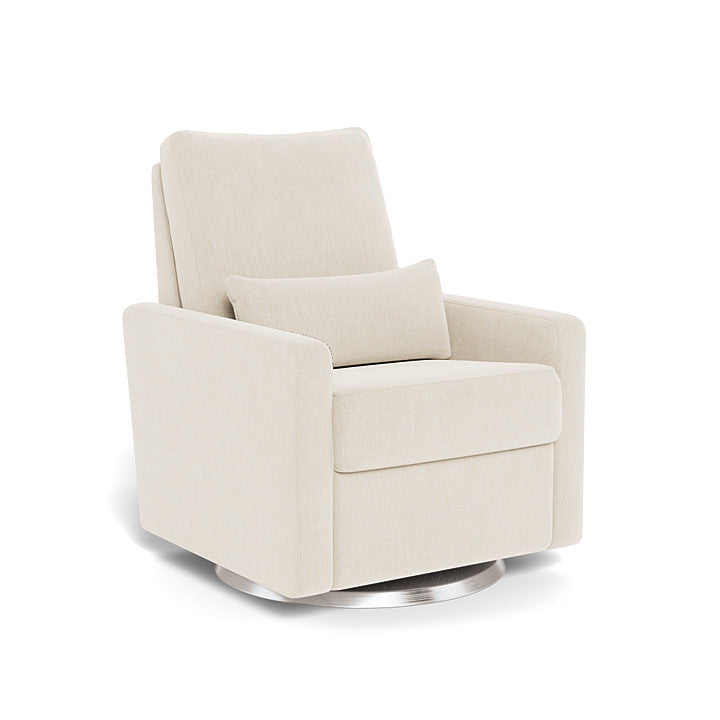 Monte Design Motorized Matera Glider Recliner - Brushed Steel Swivel Base