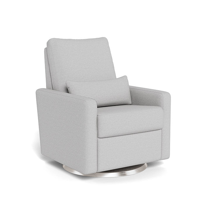 Monte Design Motorized Matera Glider Recliner - Brushed Steel Swivel Base