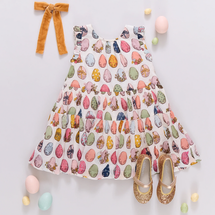 Pink Chicken Eloise Ruffle Dress - Multi Egg