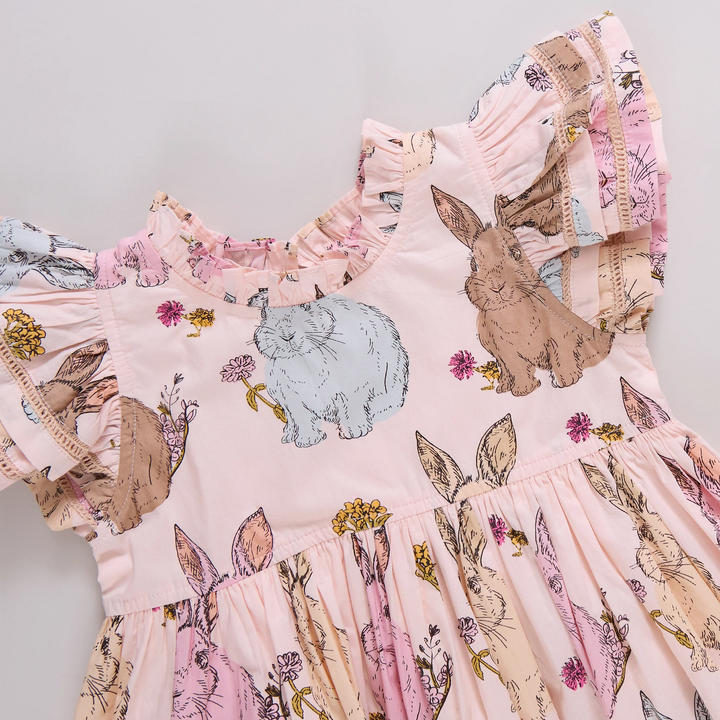 Pink Chicken Girls Jennifer Double Ruffle Dress - Vintage Bunny
