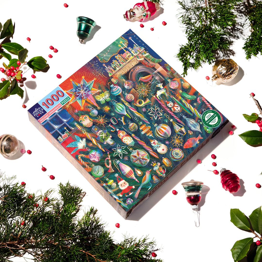 eeBoo Holiday Ornaments 1000 Piece Puzzle