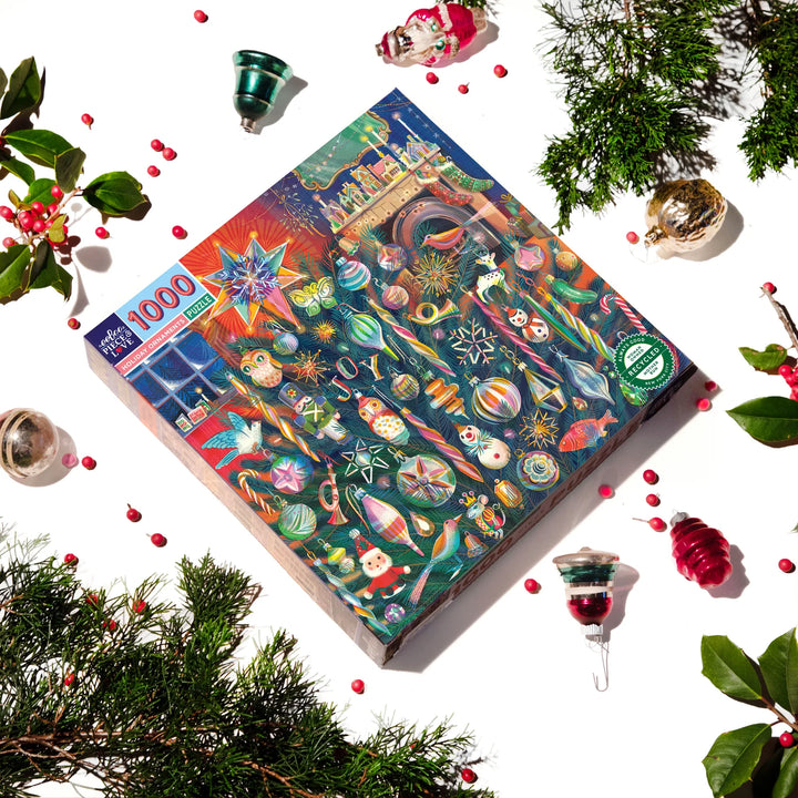 eeBoo Holiday Ornaments 1000 Piece Puzzle