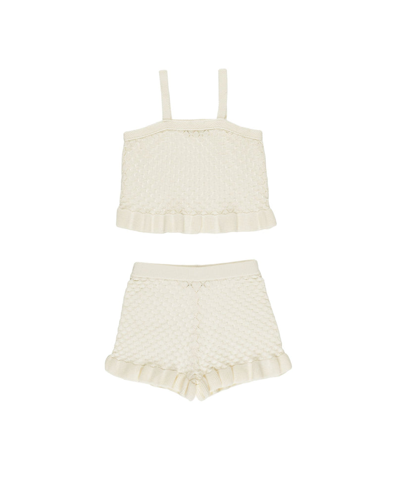 Rylee + Cru Crochet Tank Set - Ivory