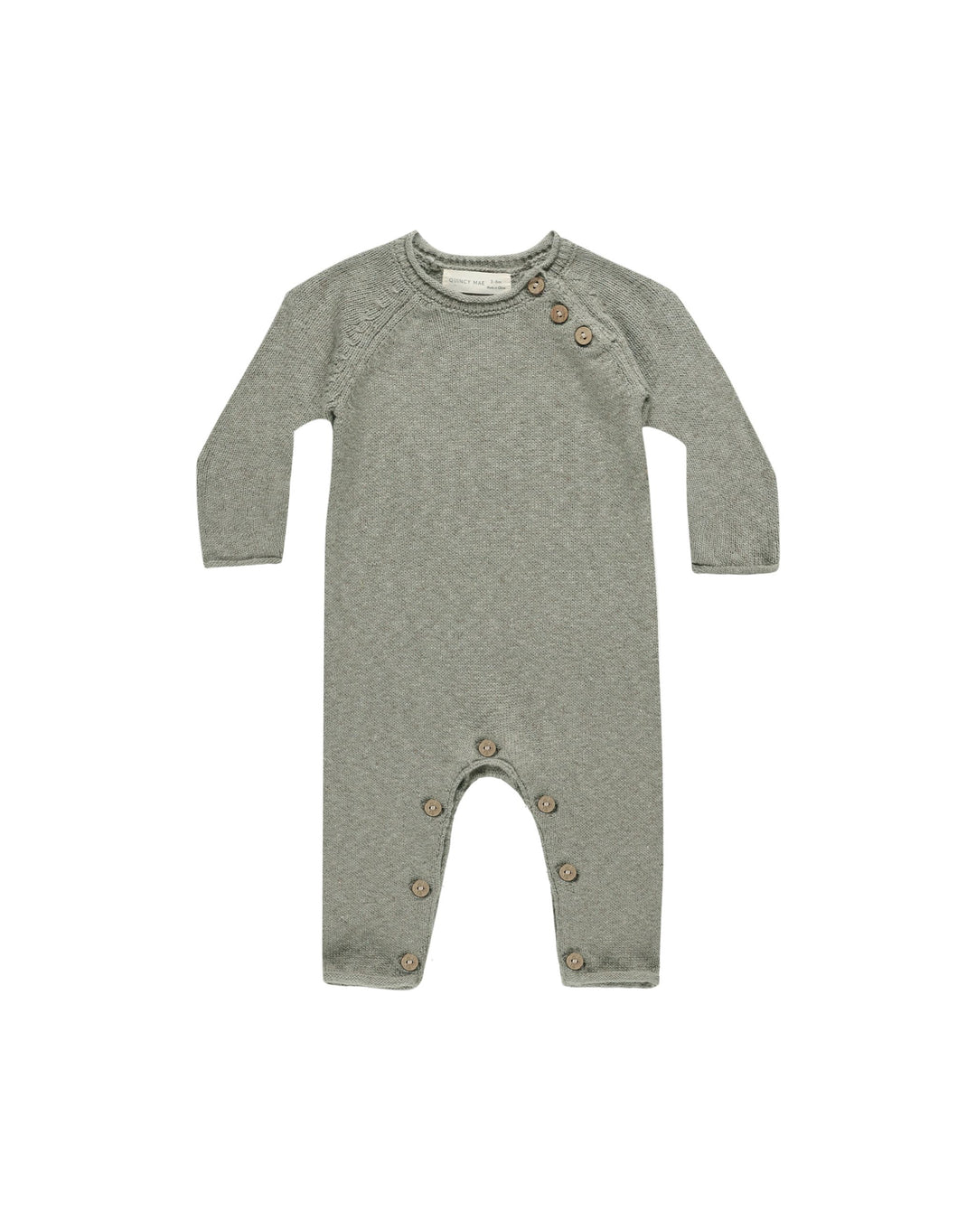 Quincy Mae Cozy Heather Knit Jumpsuit - Basil