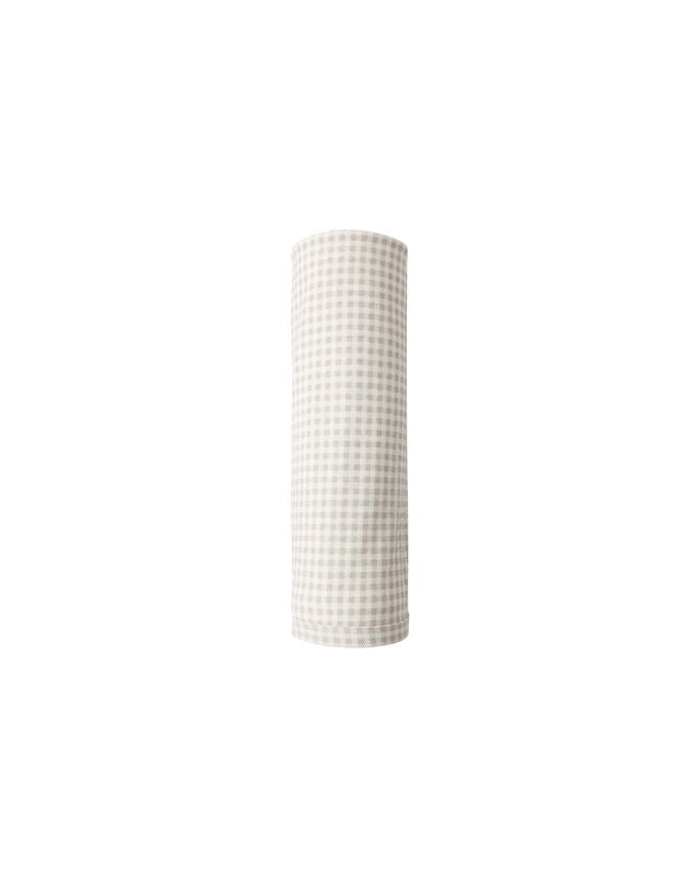Quincy Mae Bamboo Swaddle - Oat Gingham