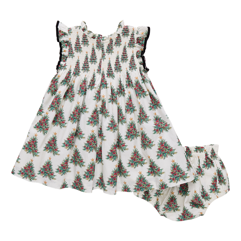 Pink Chicken Baby Stevie Dress - Vintage Trees