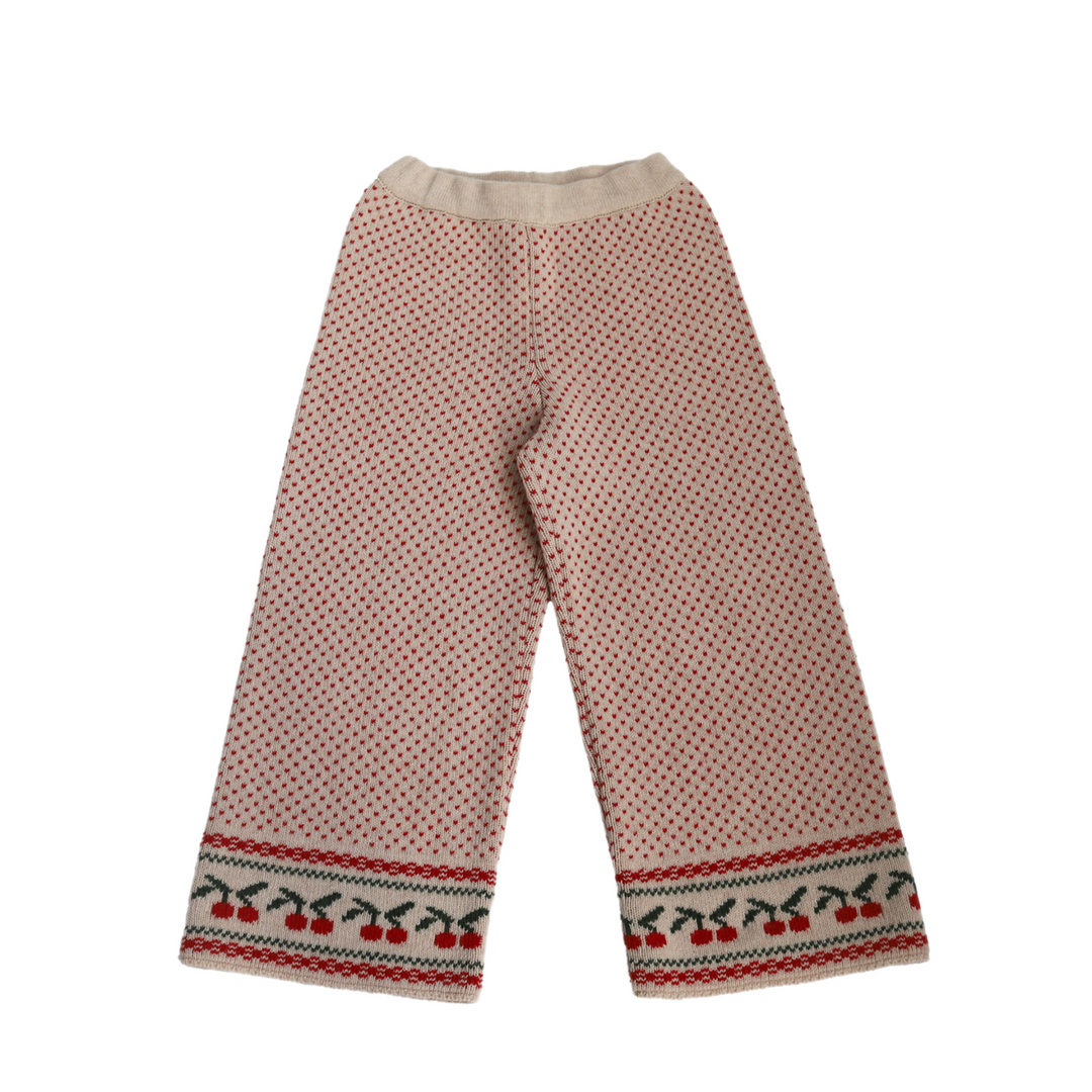 Kalinka Kids Ornela Cherry Knit Pants