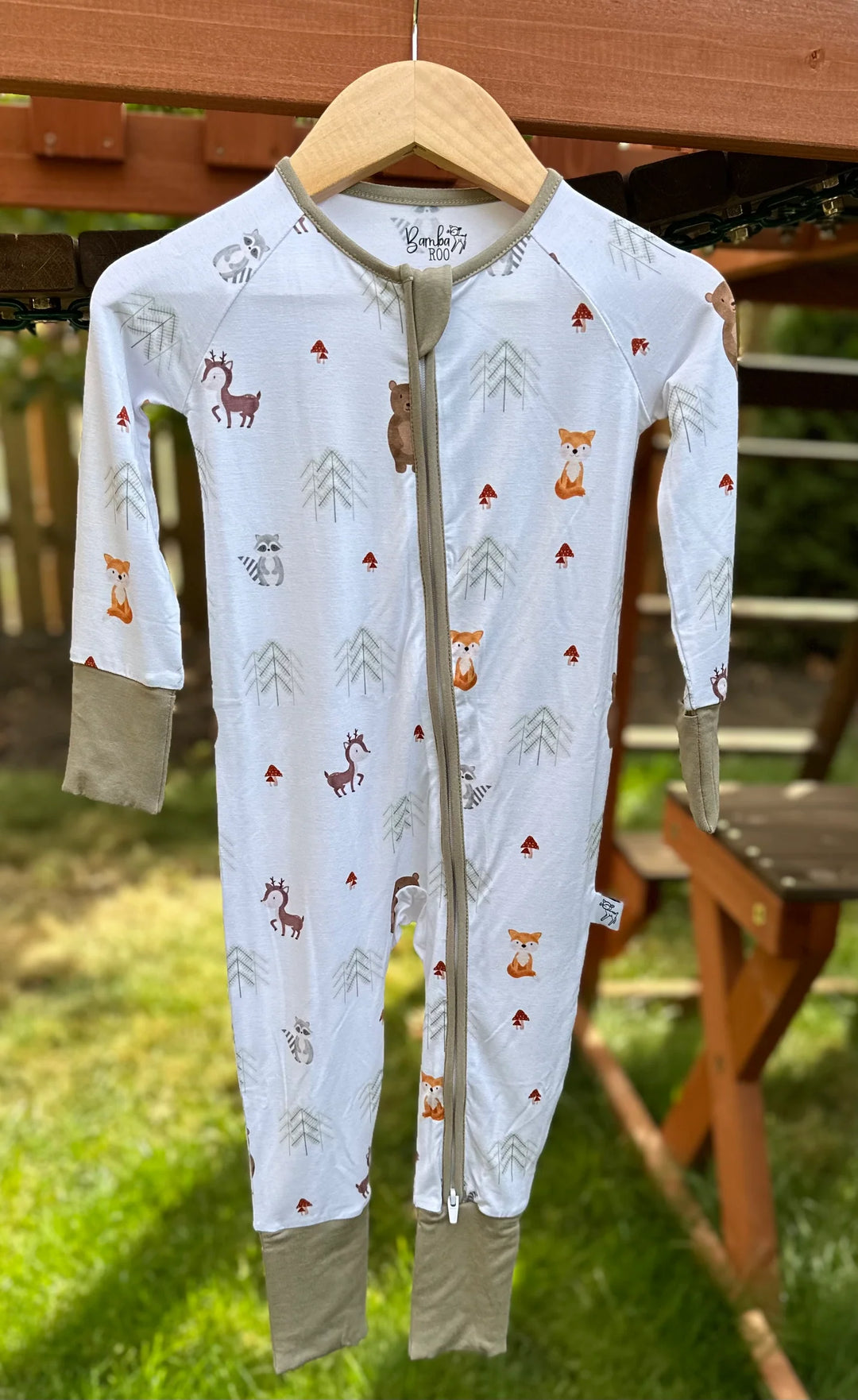 Bambaroo Zip & Flip Romper - Woodlands