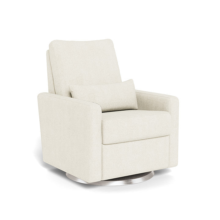 Monte Design Motorized Matera Glider Recliner - Brushed Steel Swivel Base