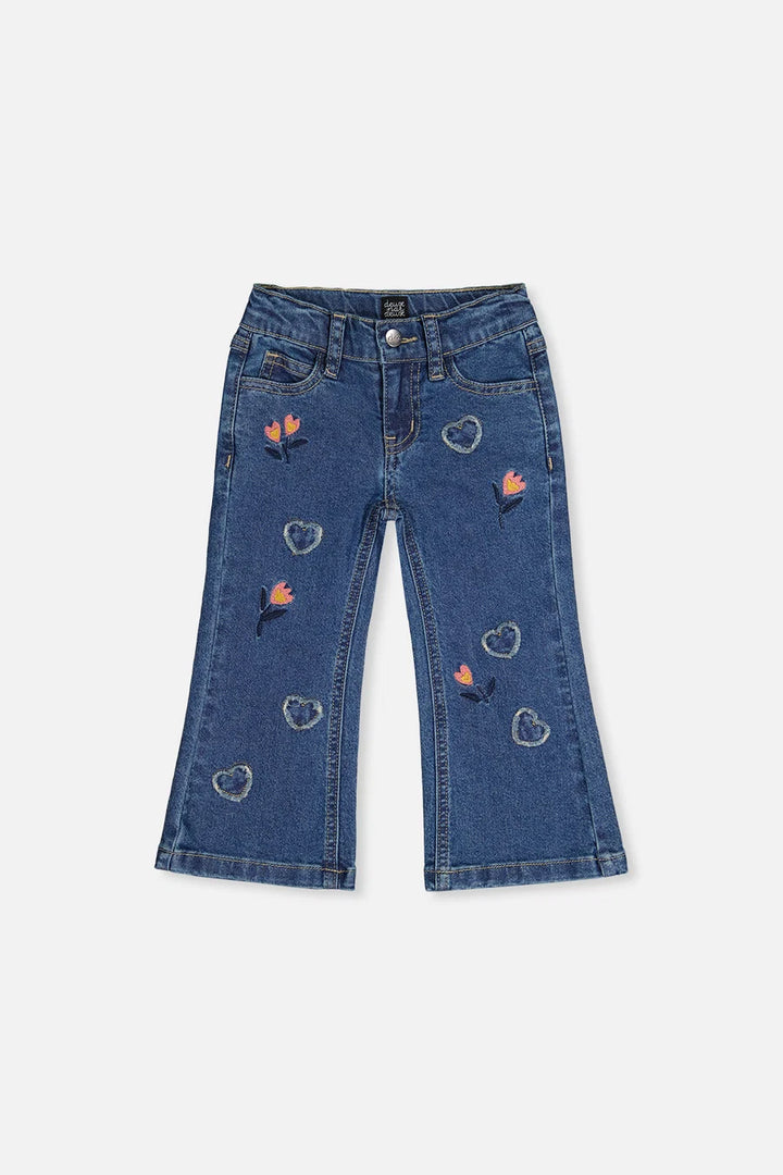 Deux Par Deux Boot Leg Jeans - Navy Blue Denim