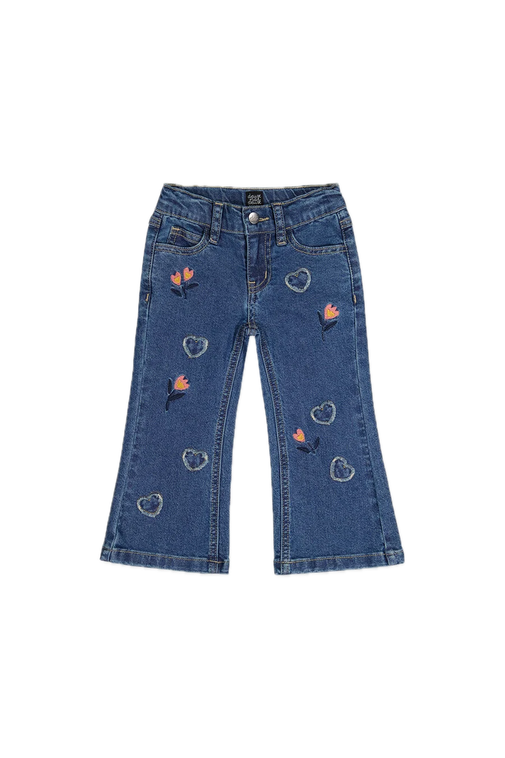 Deux Par Deux Boot Leg Jeans - Navy Blue Denim
