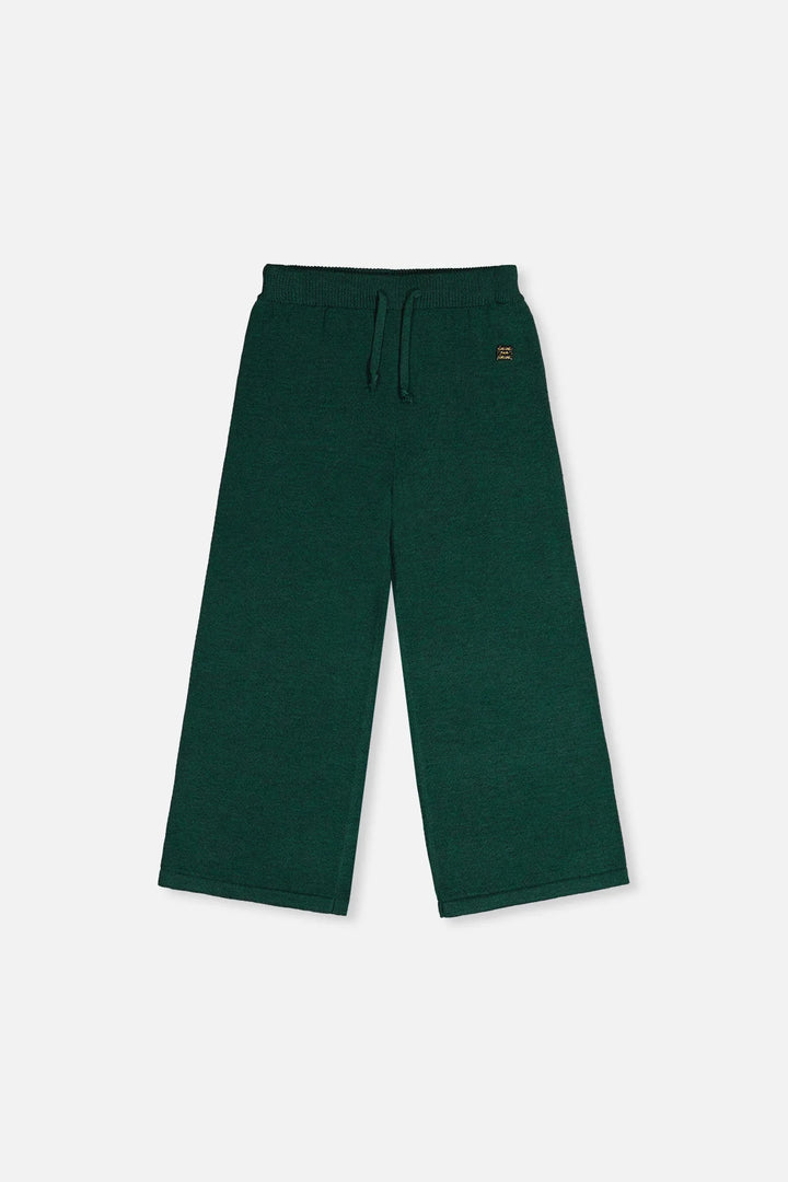 Deux Par Deux Knitted Sweater + Flare Pants Set - Jasper Printed Green