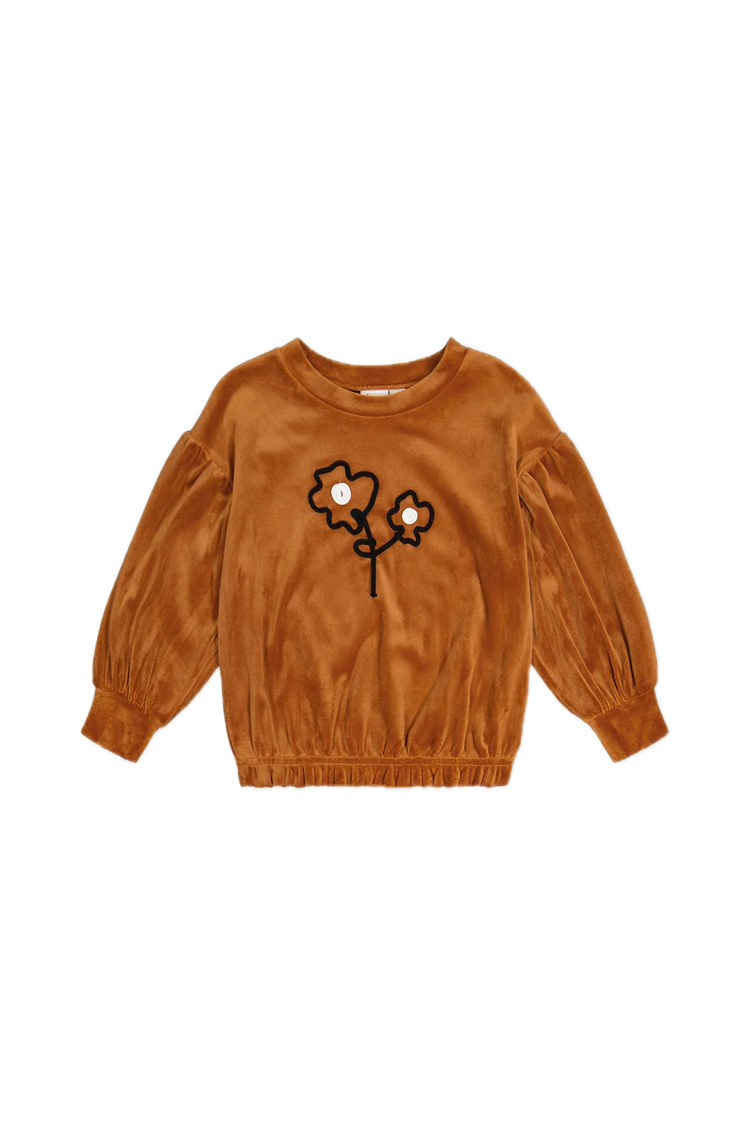 Deux Par Deux Velvet Top - Brown