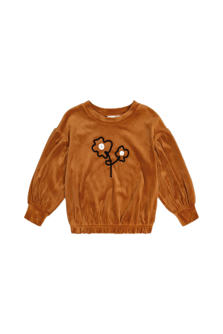 Deux Par Deux Velvet Top - Brown