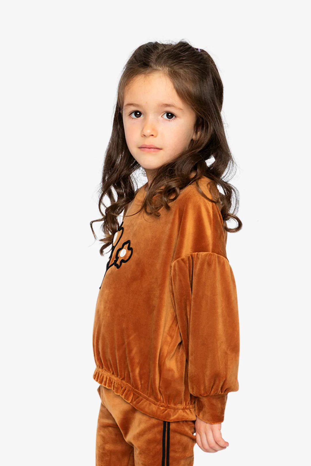 Deux Par Deux Velvet Top - Brown