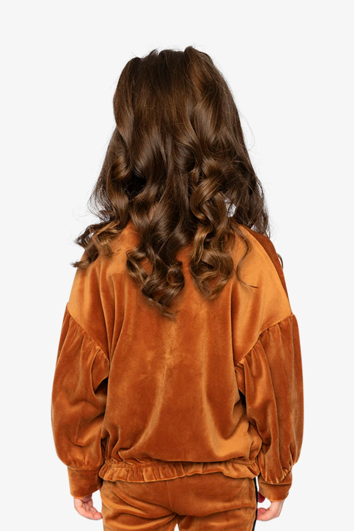 Deux Par Deux Velvet Top - Brown