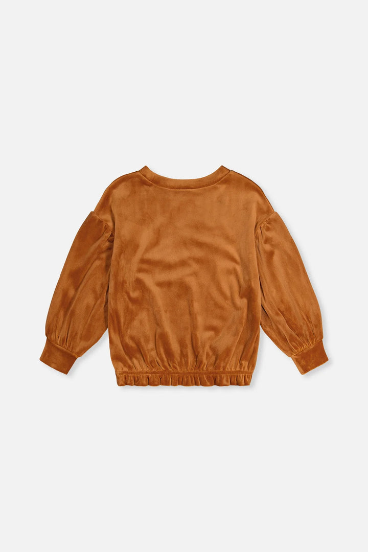 Deux Par Deux Velvet Top - Brown