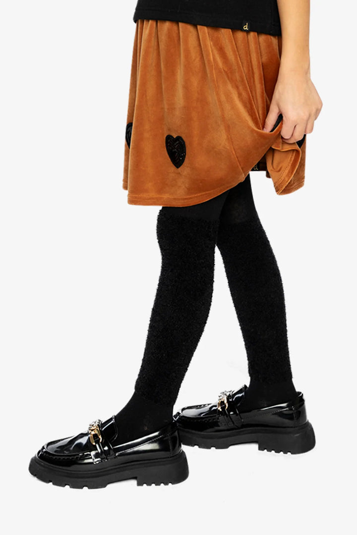 Deux Par Deux Velvet Skirt - Brown
