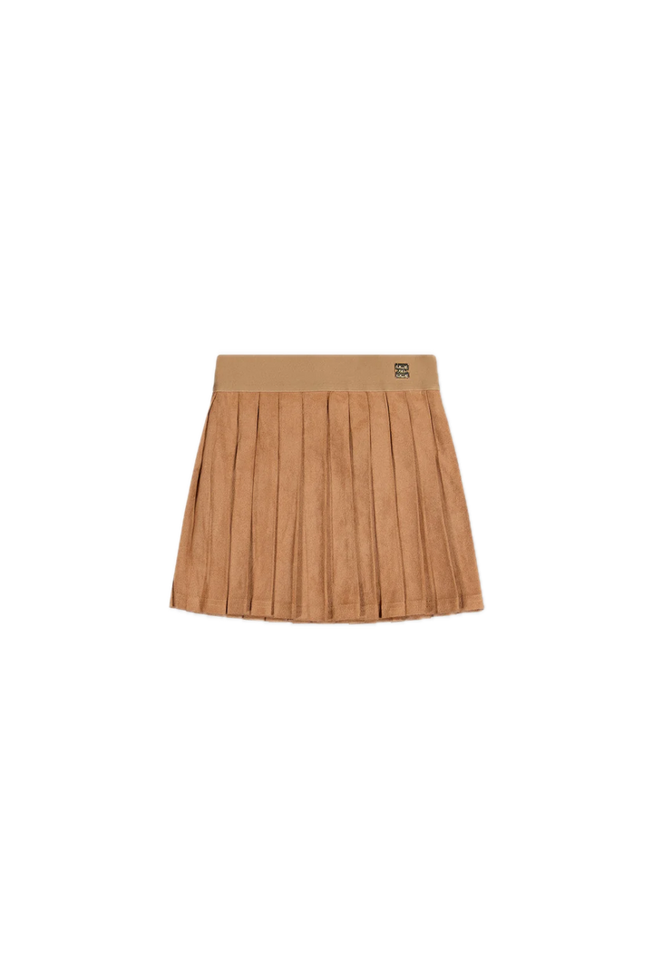 Deux Par Deux Pleated Skirt - Brown