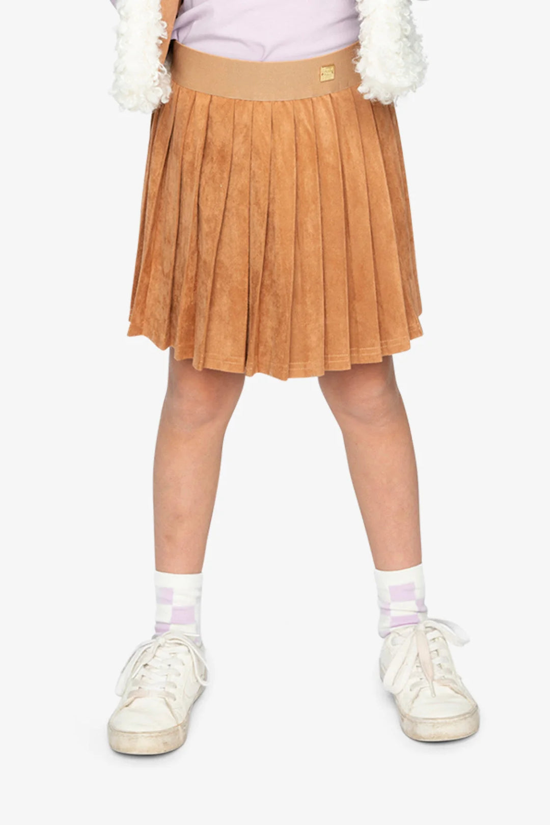 Deux Par Deux Pleated Skirt - Brown