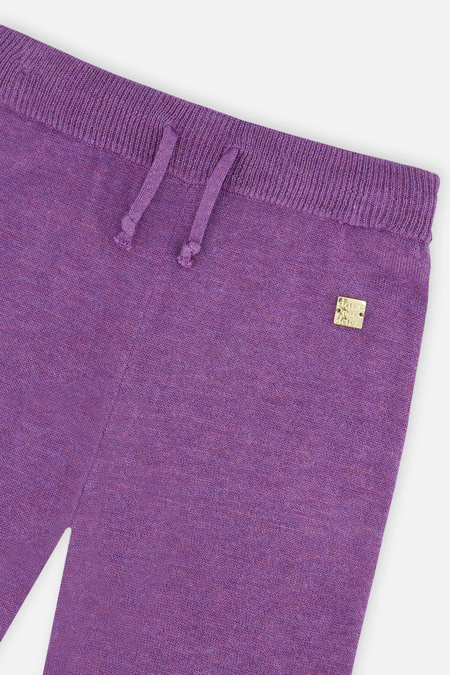Deux Par Deux Knitted Wide Leg Pants - Violet