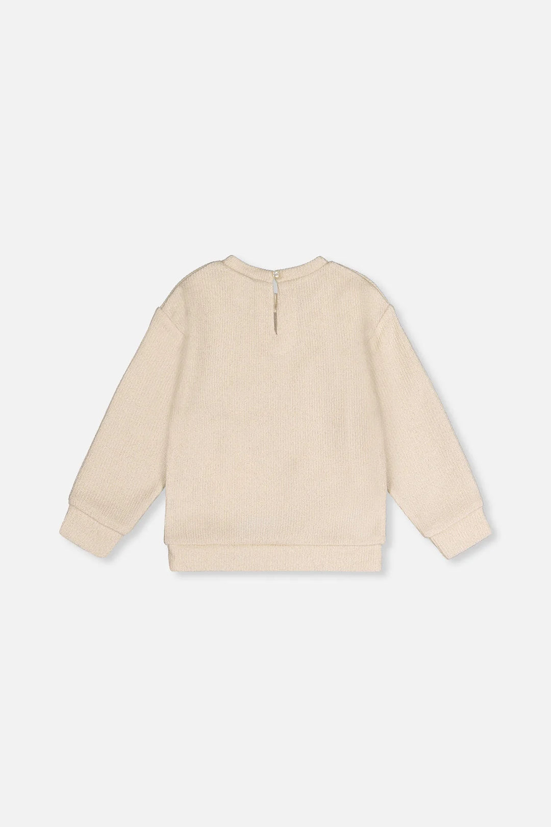 Deux Par Deux Sweatshirt With Bows - Beige/Black