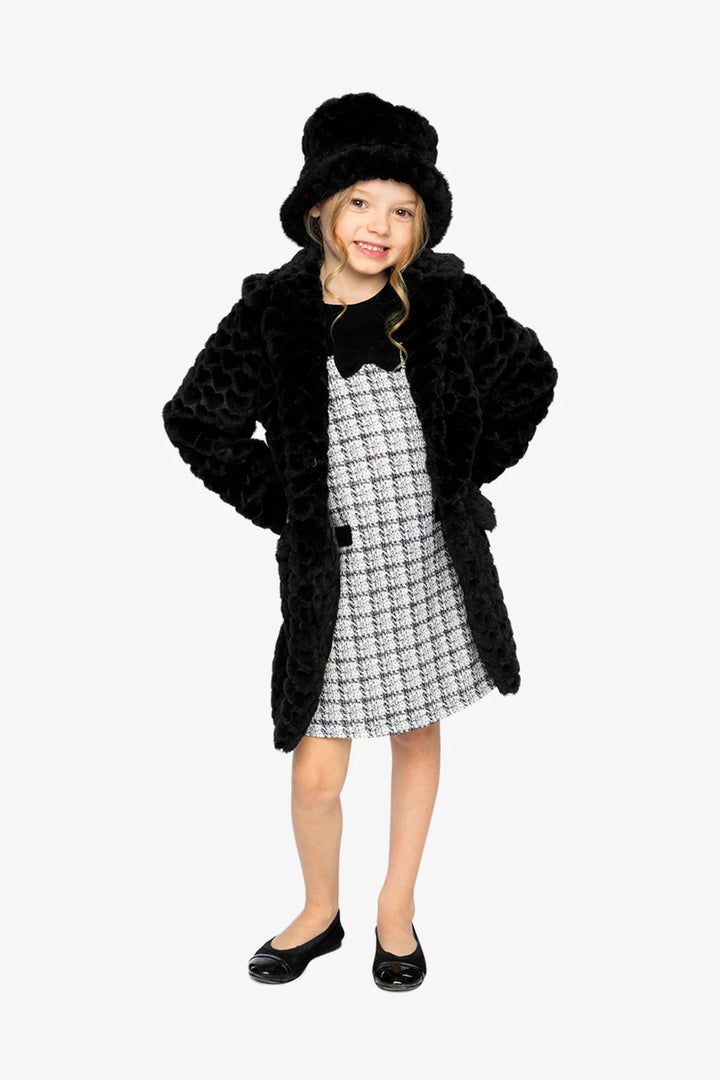 Deux Par Deux Faux Fur Jacket - Black