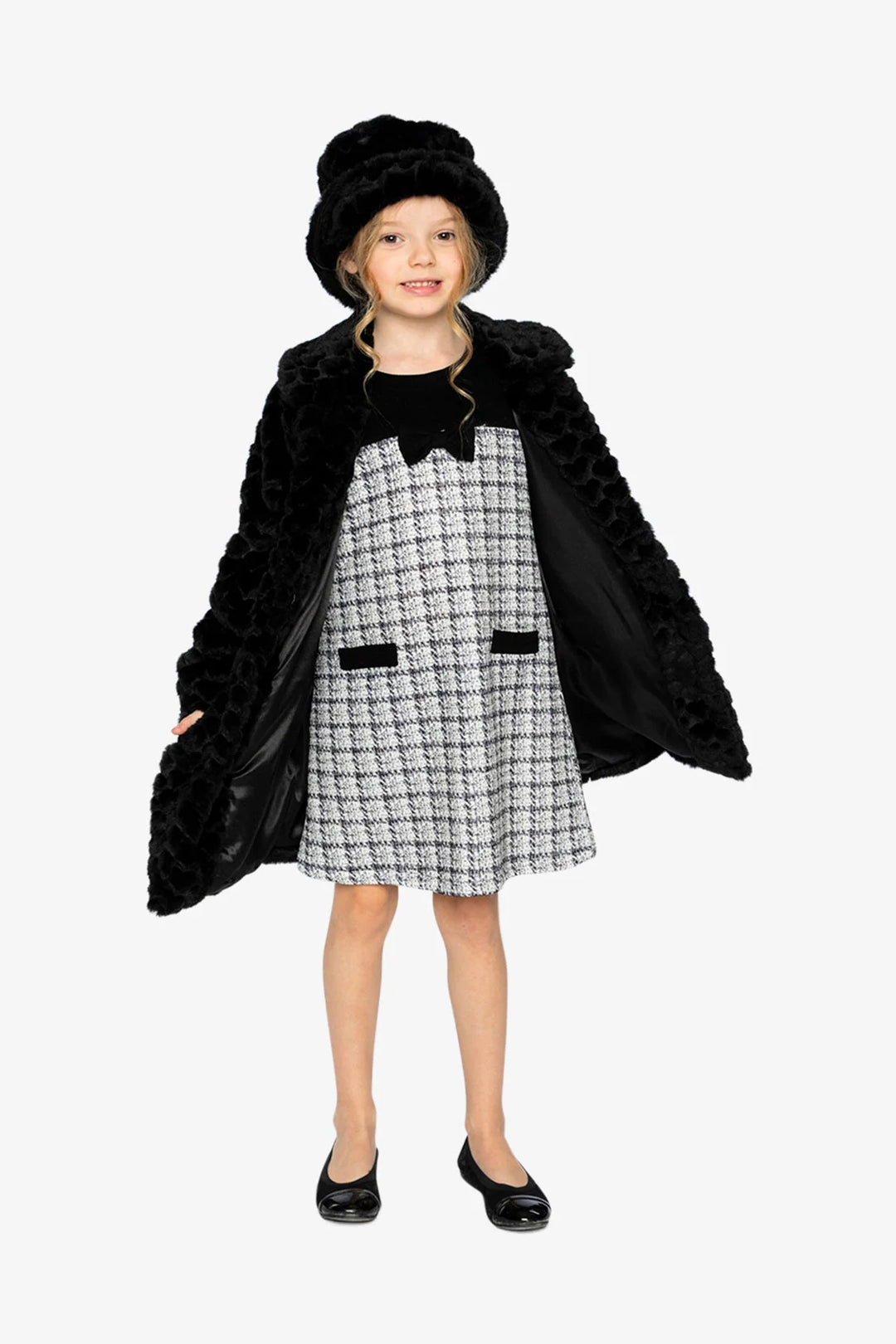Deux Par Deux Faux Fur Jacket - Black